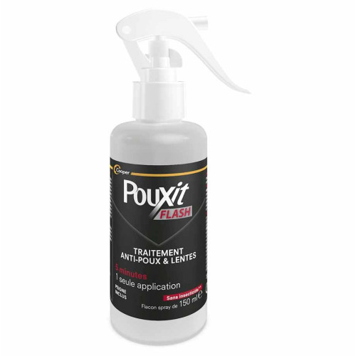 POUXIT FLASH Traitement Anti-Poux et Lentes 2 x 150 ml