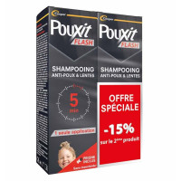 POUXIT FLASH - Shampoing Anti-Poux et Lentes 2 x 100 ml