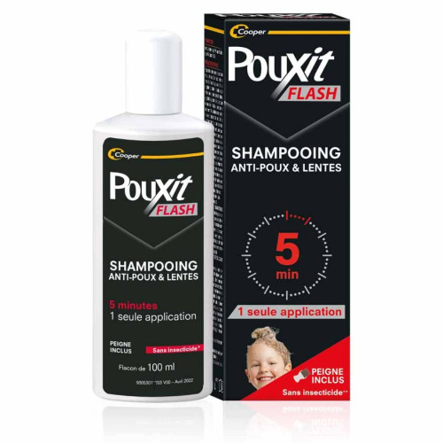 POUXIT FLASH - Shampoing Anti-Poux et Lentes 2 x 100 ml