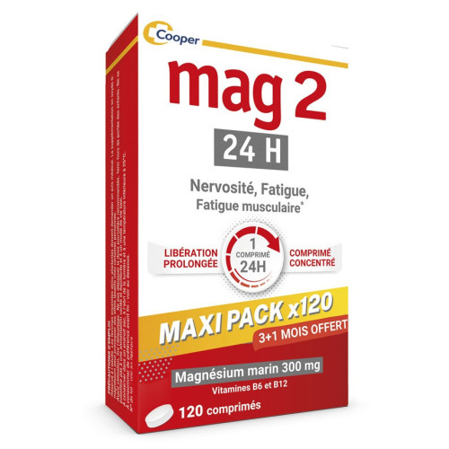 Mag 2 24h Magnesium Marin 120 comprimés
