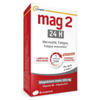 MAG 2 24H Magnésium Marin, Vitamines B6 et B12 - 40 comprimés
