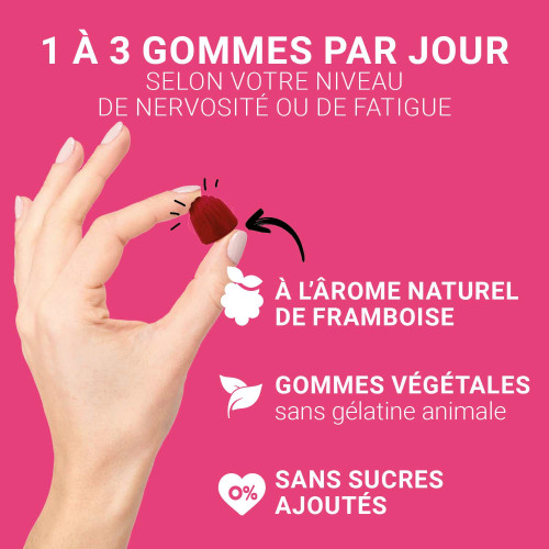 Mag 2 Magnesium + Vitamine B6 Framboise 2 x 45 gummies