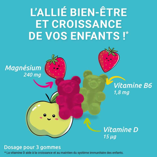 Mag 2 Croissance, Immunité Kids 30 Gommes