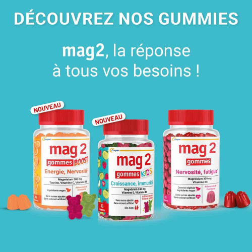Mag 2 Croissance, Immunité Kids 30 Gommes