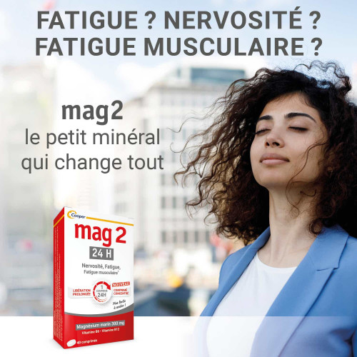 Mag2 24H 80 comprimés Anti-Fatigue Nervosité Musculaire Pharma360