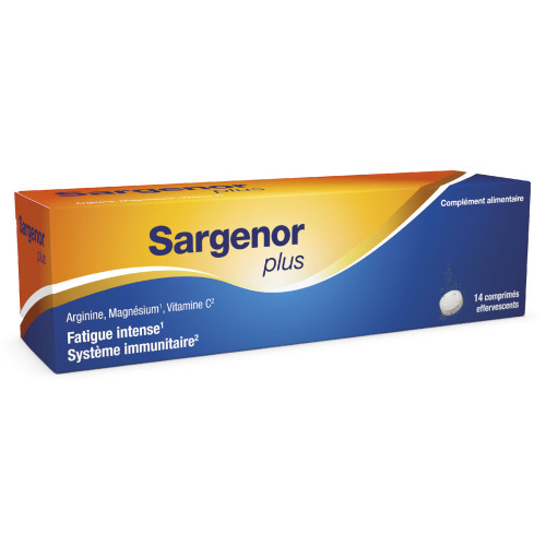 Sargenor Plus Arginine Magnésium Vitamine C 14 Comprimés Fatigue Intense