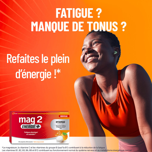 COOPER Mag 2 Energie+ 30 comprimés Effervescents Anti-Fatigue Physique et Mentale