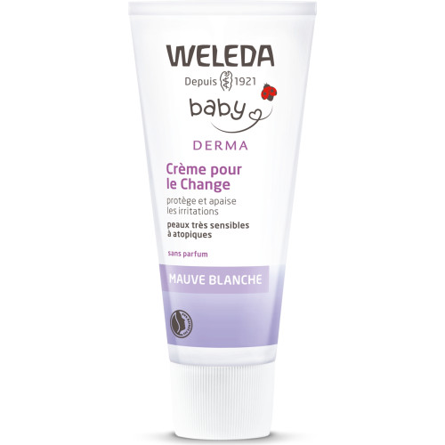 La Crème pour le Change à la Mauve blanche bio Weleda