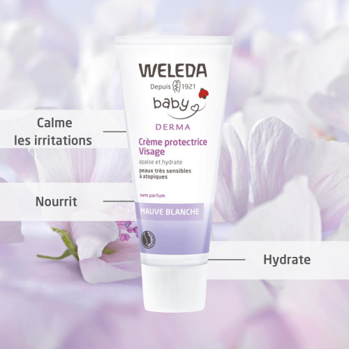 La Crème pour le Change à la Mauve blanche bio Weleda