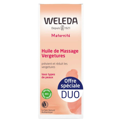 Weleda Huile Massage Vergetures 200mL - Prévention Vergetures