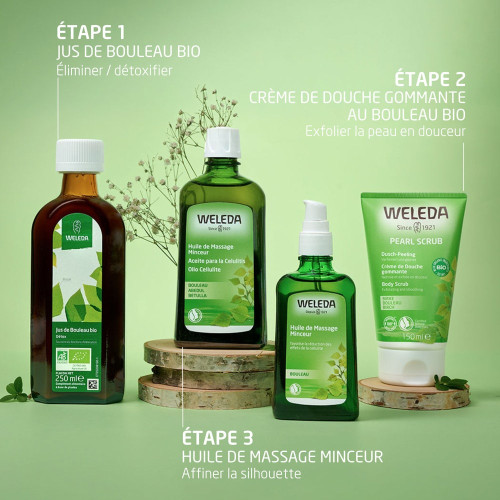Weleda Huile Massage Minceur Bouleau 100ml - Affine et Raffermit