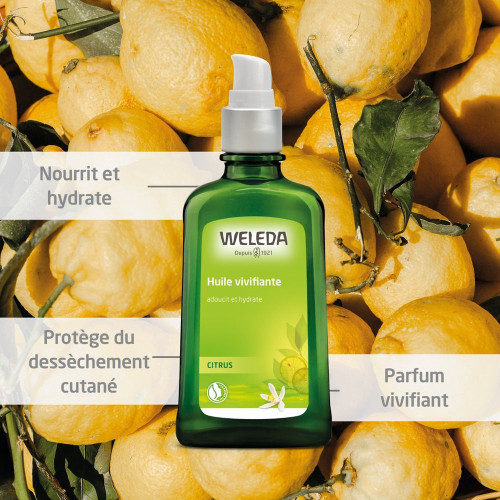 Weleda Huile Vivifiante Citrus 100ml - Nourrit et Adoucit la Peau