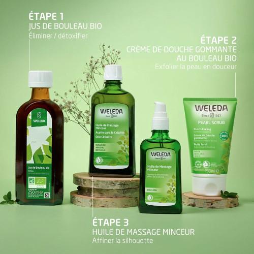 Weleda Crème Douche Gommante Bouleau 150ml - Exfolie en Douceur