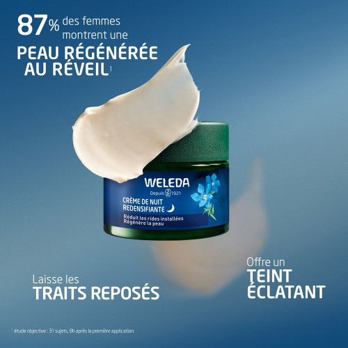 Crème de Nuit Redensifiante Gentiane Bleue et Edelweiss 40 ml