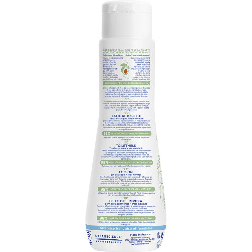 Mustela Lait de toilette sans rinçage 200ml hydratation bébé Pharma360