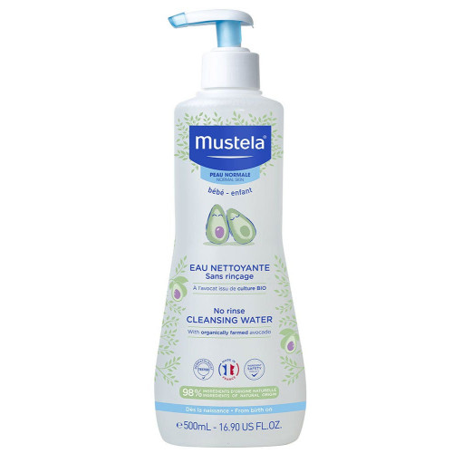 MUSTELA Eau Nettoyante 500ml - Nettoie Adoucit Peaux Normales