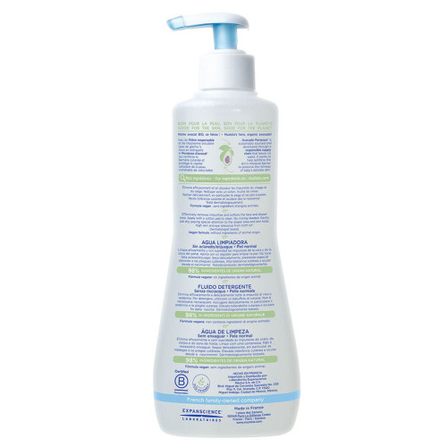 MUSTELA Eau Nettoyante 500ml - Nettoie Adoucit Peaux Normales