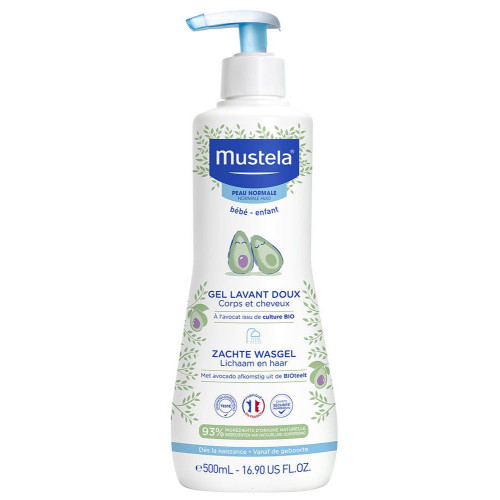 Mustela Gel Avocat Doux 500ml - Nettoyage Bébé Naturel