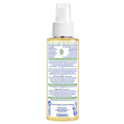Mustela Huile Massage Bébé 100ml - Apaise et Hydrate