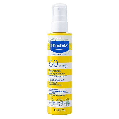 MUSTELA Spray Solaire SPF50 200ml - Protection Haute Tolérance