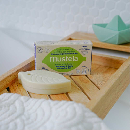 Mustela Shampoing Douche Solide 75g Bio et Naturel