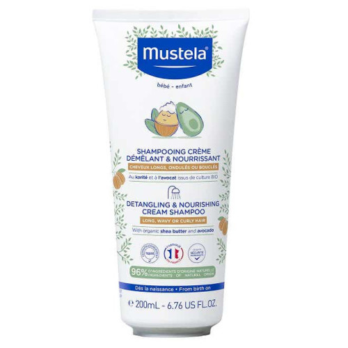 Mustela Shampooing Crème Démêlant Nourrissant 200 ml Cheveux Doux
