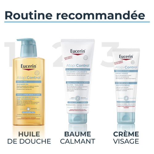 Eucerin AtopiControl Crème Visage 50mL - Apaise Peaux Sèches