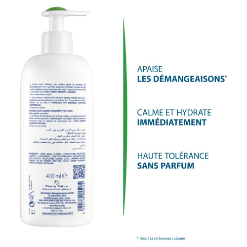 Ducray Sensinol Lait Apaisant 400mL - Soulage Démangeaisons