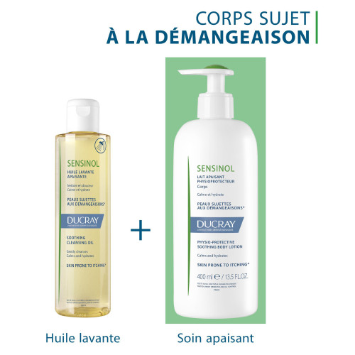 Ducray Sensinol Lait Apaisant 400mL - Soulage Démangeaisons