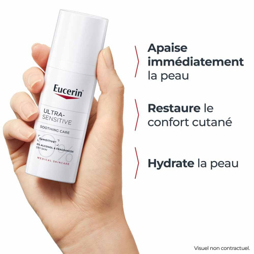 Eucerin UltraSENSIBLE Soin Apaisant 50mL - Apaise Peaux Sèches