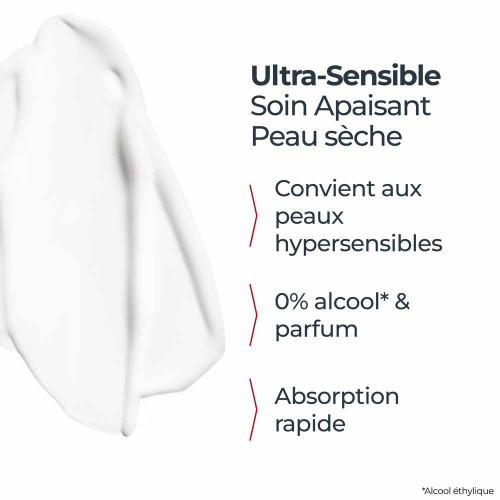 Eucerin UltraSENSIBLE Soin Apaisant 50mL - Apaise Peaux Sèches