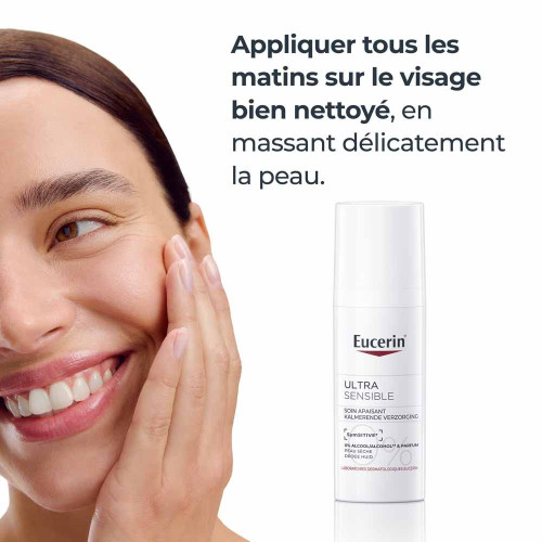 Eucerin UltraSENSIBLE Soin Apaisant 50mL - Apaise Peaux Sèches