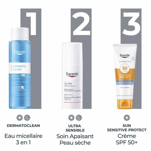 Eucerin UltraSENSIBLE Soin Apaisant 50mL - Apaise Peaux Sèches