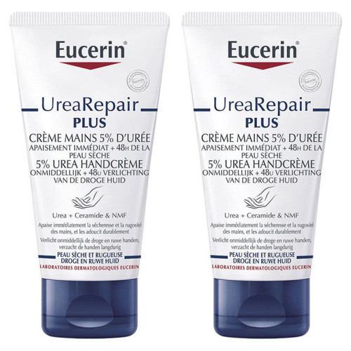 Eucerin Crème Main Urée 2x75mL - Hydratation Intense