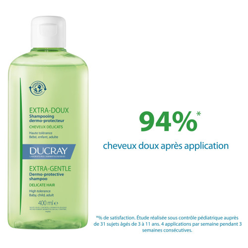 Ducray Shampoing Extra-Doux 400ml - Douceur et Brillance