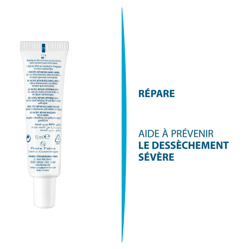 Ducray Keracnyl Repair Baume Lèvres 15ml - Soin Intense