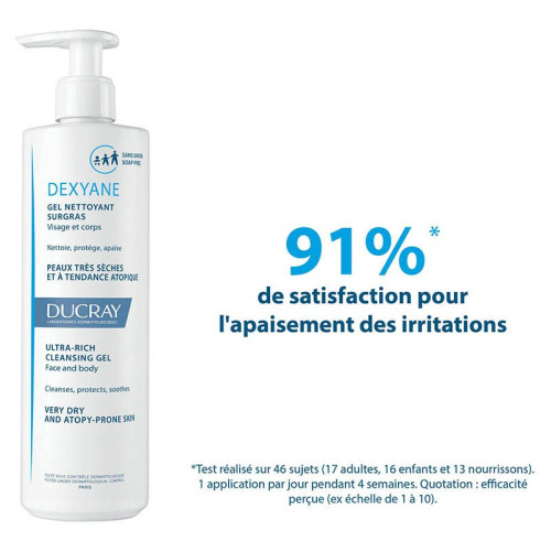 Ducray Dexyane Gel Nettoyant Surgras 400ml - Soin Doux