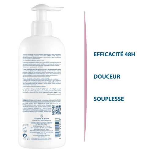 Ducray Ictyane Crème 400ml - Hydratation 48h Peaux Sèches