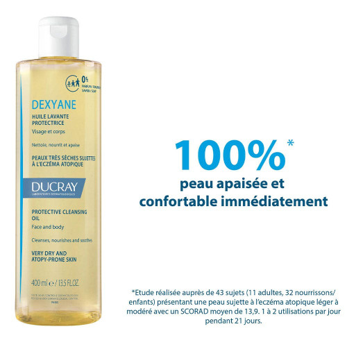 Ducray Dexyane Huile 400ml - Apaise et nourrit peaux sèches