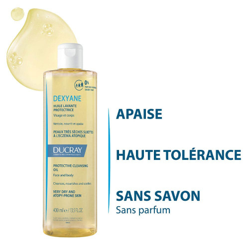 Ducray Dexyane Huile 400ml - Apaise et nourrit peaux sèches