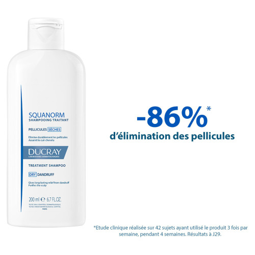 Ducray Squanorm 200ml - Shampooing Antipelliculaire Efficace