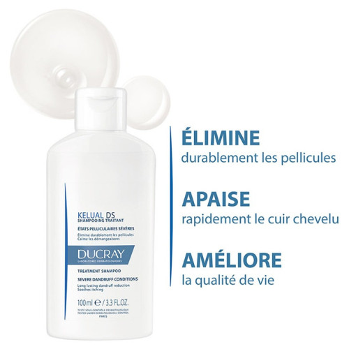 Ducray Kelual DS 100ml - Shampooing Antipelliculaire Apaisant