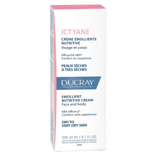 Ducray Ictyane Crème 200ml - Hydratation et Nutrition Intense