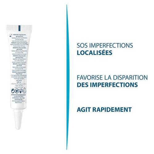 Ducray Keracnyl Stop Bouton 10ml - Soin Asséchant Rapide
