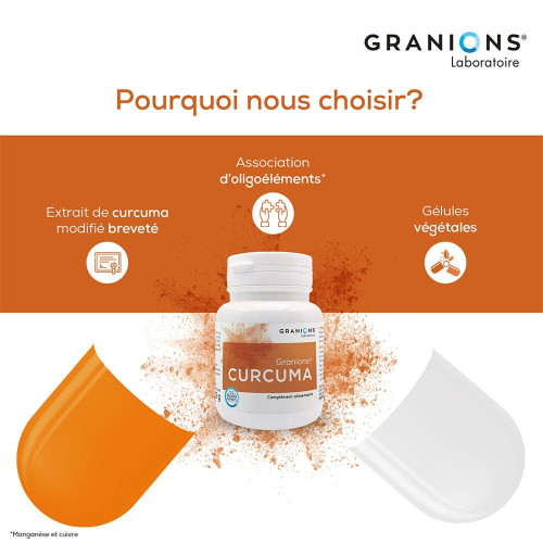 GRANIONS Curcuma 30 Gélules - Anti-inflammatoire Puissant