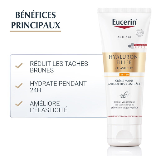 Eucerin Hyaluron-Filler Crème Mains 75ml Anti-Taches Anti-Âge SPF30
