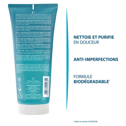 Ducray Keracnyl Gel Moussant 200ml - Purifie et Assainit