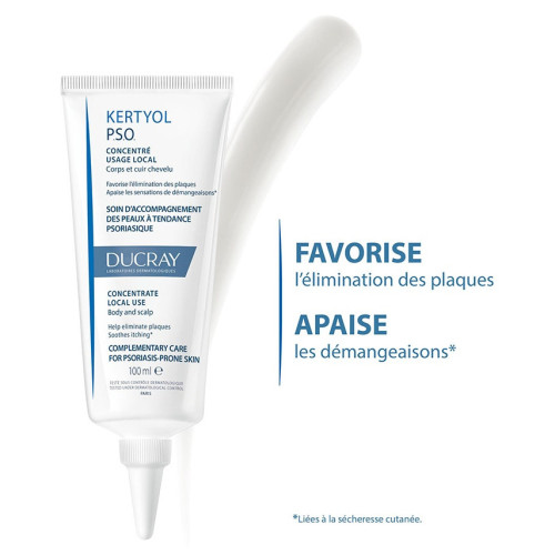 Ducray Kertyol PSO 100ml - Soin Psoriasis Corps et Cuir Chevelu