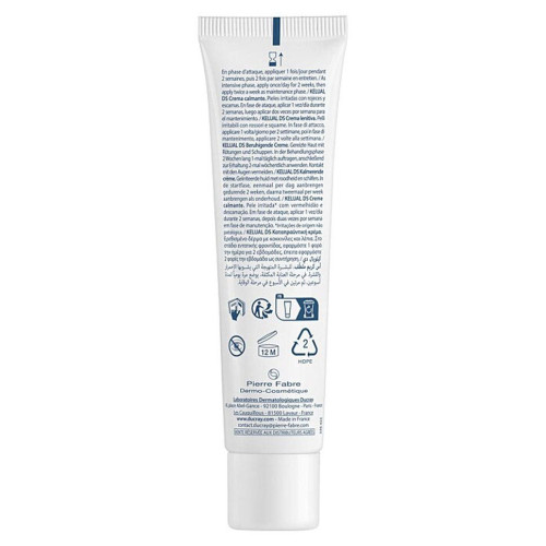 KELUAL DS Crème Apaisante Visage Peaux Irritées avec Rougeurs et Squames, 40 ml