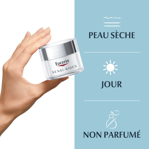 Eucerin Sensi-Rides Crème Jour 50ml Anti-âge Peaux Sensibles